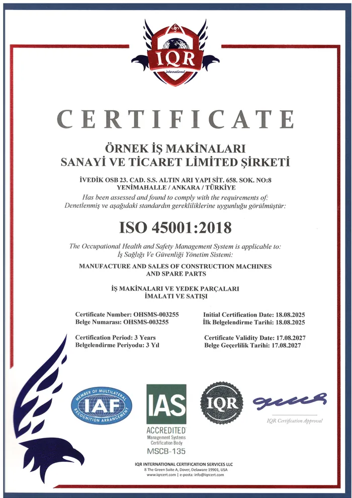 ISO 45001:2018 — نظام إدارة الصحة والسلامة المهنية